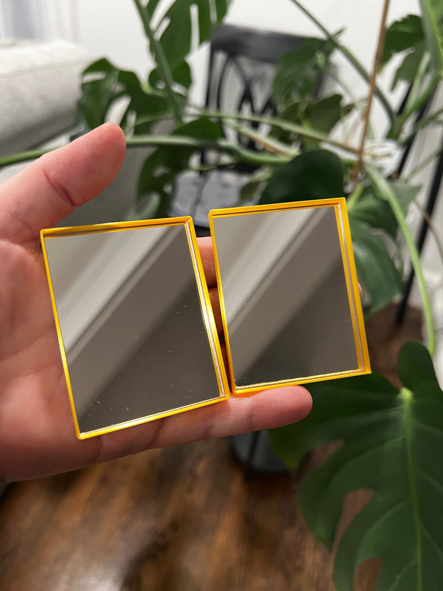 Miniature Rectangular Bathroom Mirror | 1:12 Scale Dollhouse Vanity Mirror