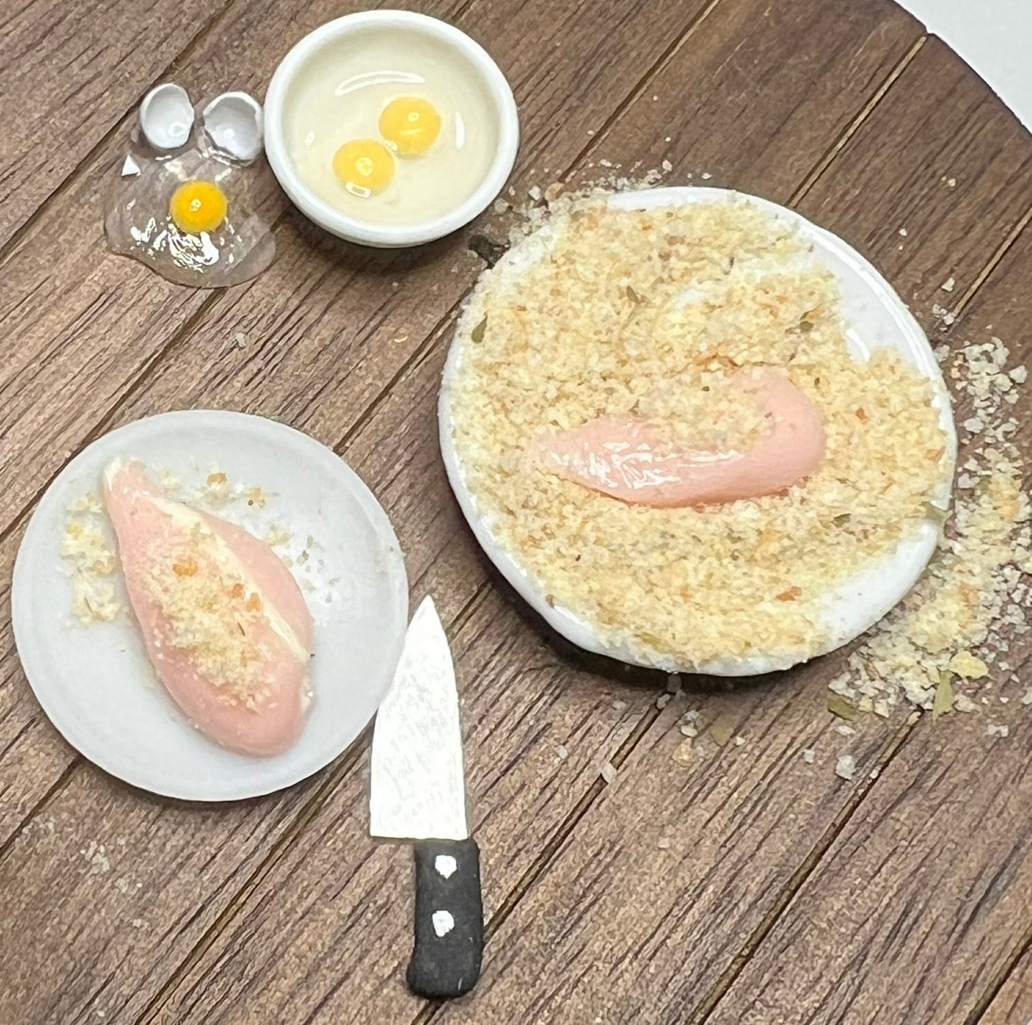 Dollhouse Miniature Chicken Breasts | 1-12 Scale Groceries | Polymer Clay Food