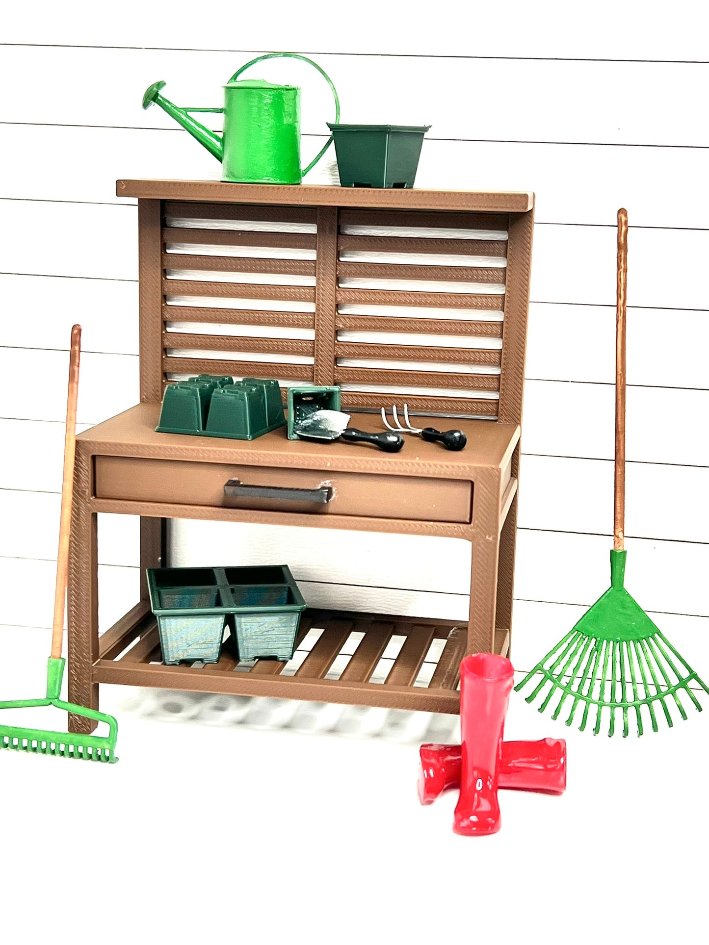 Miniature 1:12 Scale Rain Boots | Dollhouse Wellies | Mini Garden Booties