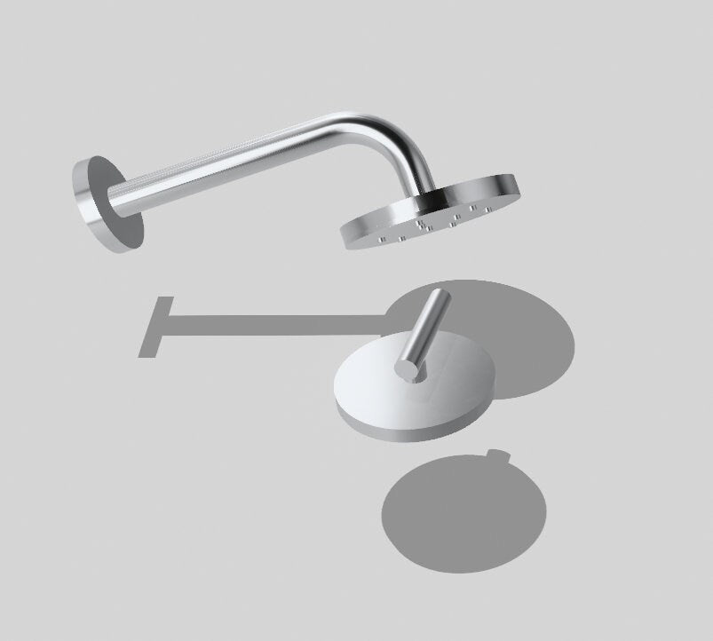 STL File - Miniature Shower Head to 3D Print for Dollhouse | 1:12 Scale Minis Digital File | Instant Download