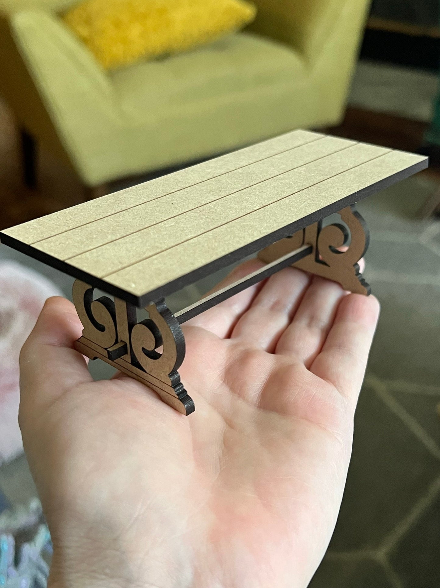 DIY Kit: 1:12 Scale Trestle Farmhouse Table Kit