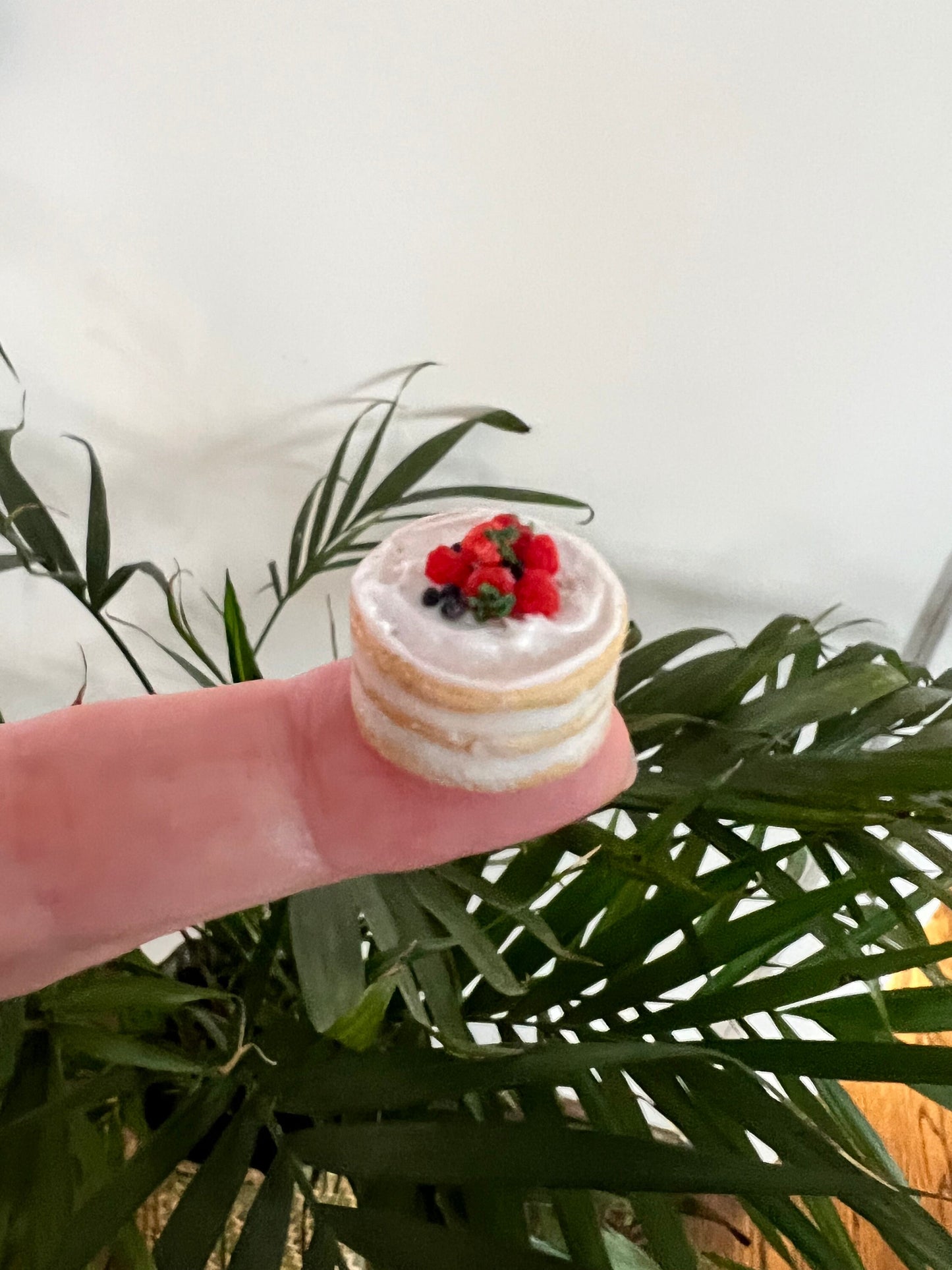 Dollhouse Miniature Naked Cake | 1:12 Scale Polymer Clay Cake Sculpture