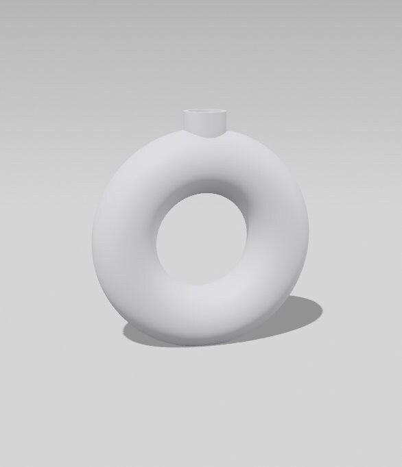 STL File - Dollhouse Miniature Donut Vase for 3D Printing | Mini Decor | Modern Miniature | Resin SLA Printer File