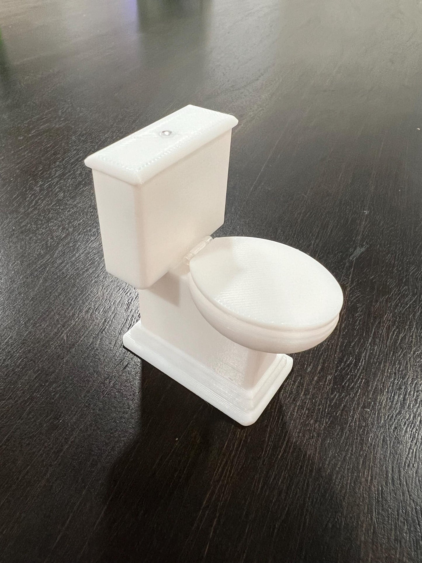 Dollhouse Miniature Toilet | 1:12 Scale | 3D Printed | Open/Close Lid or Non-moving Styles