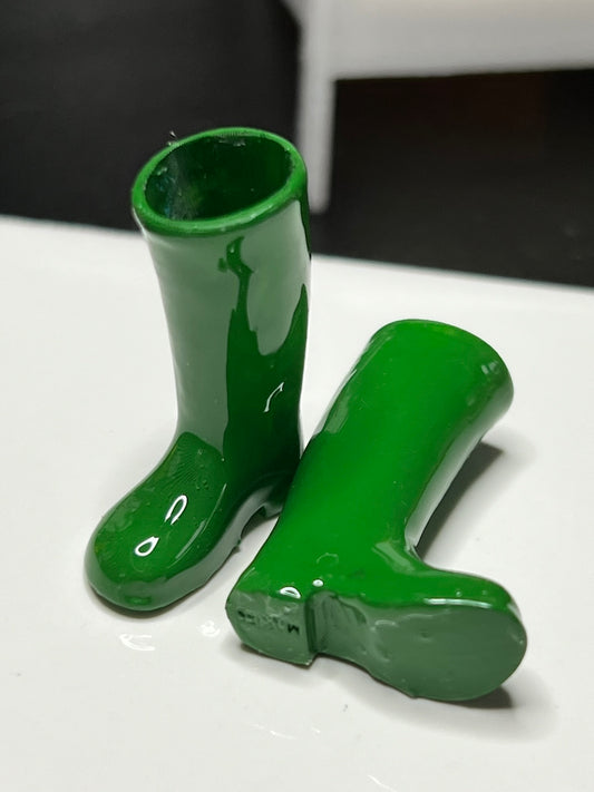 Miniature 1:12 Scale Rain Boots | Dollhouse Wellies | Mini Garden Booties