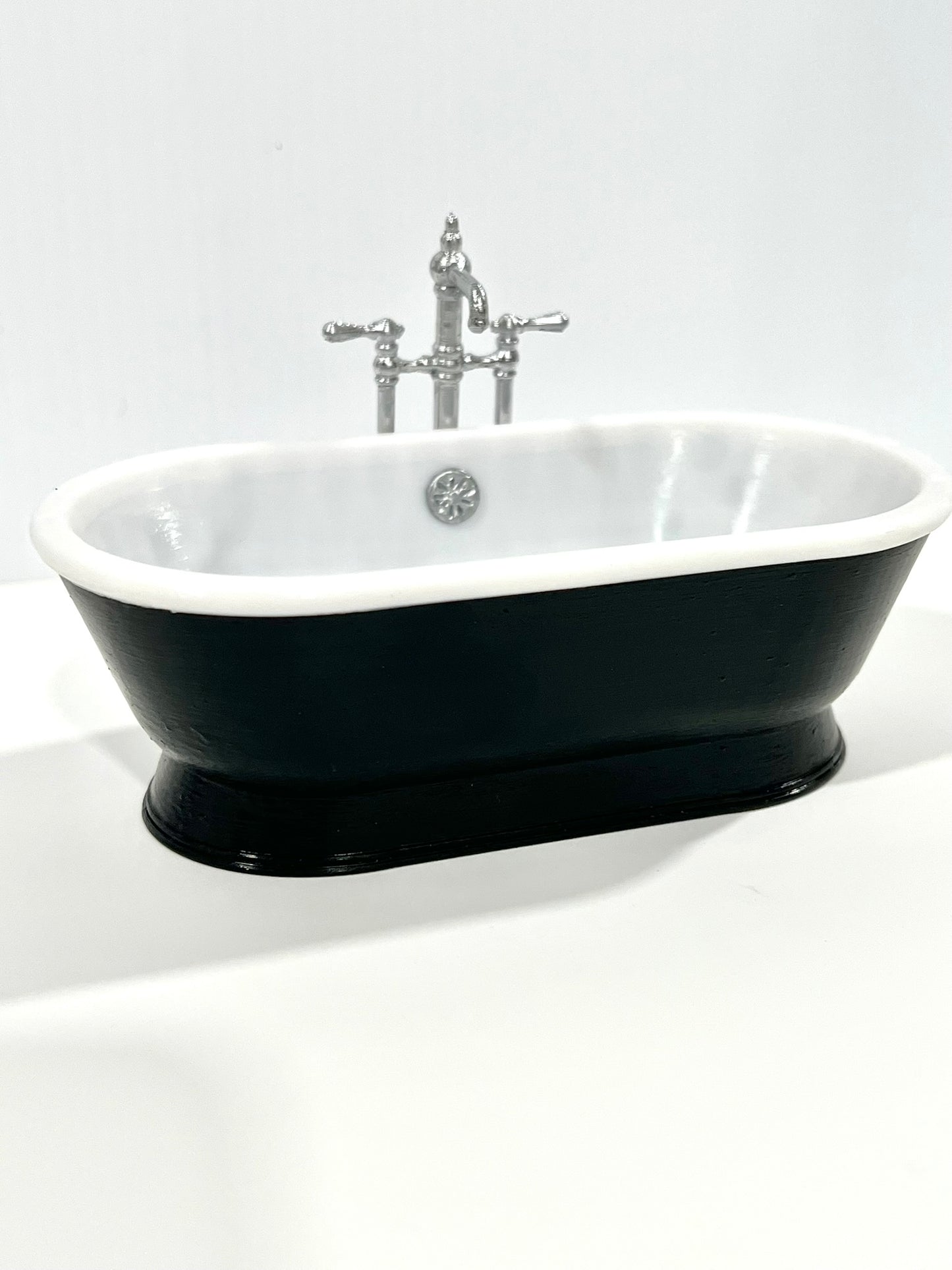 STL File - 3D Printed Dollhouse Miniature Bath Tub | 1:12 Scale Classic Tub for Filament Printers like Bambu