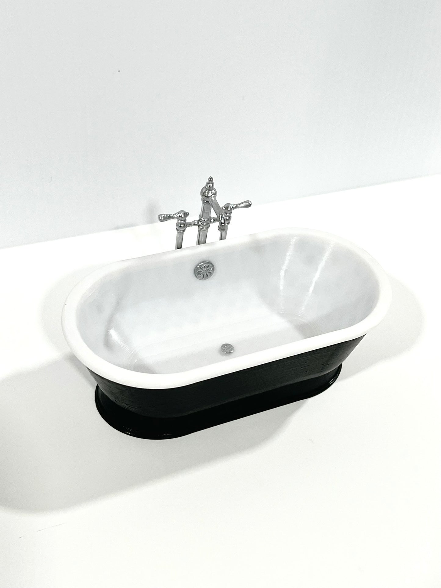 STL File - 3D Printed Dollhouse Miniature Bath Tub | 1:12 Scale Classic Tub for Filament Printers like Bambu