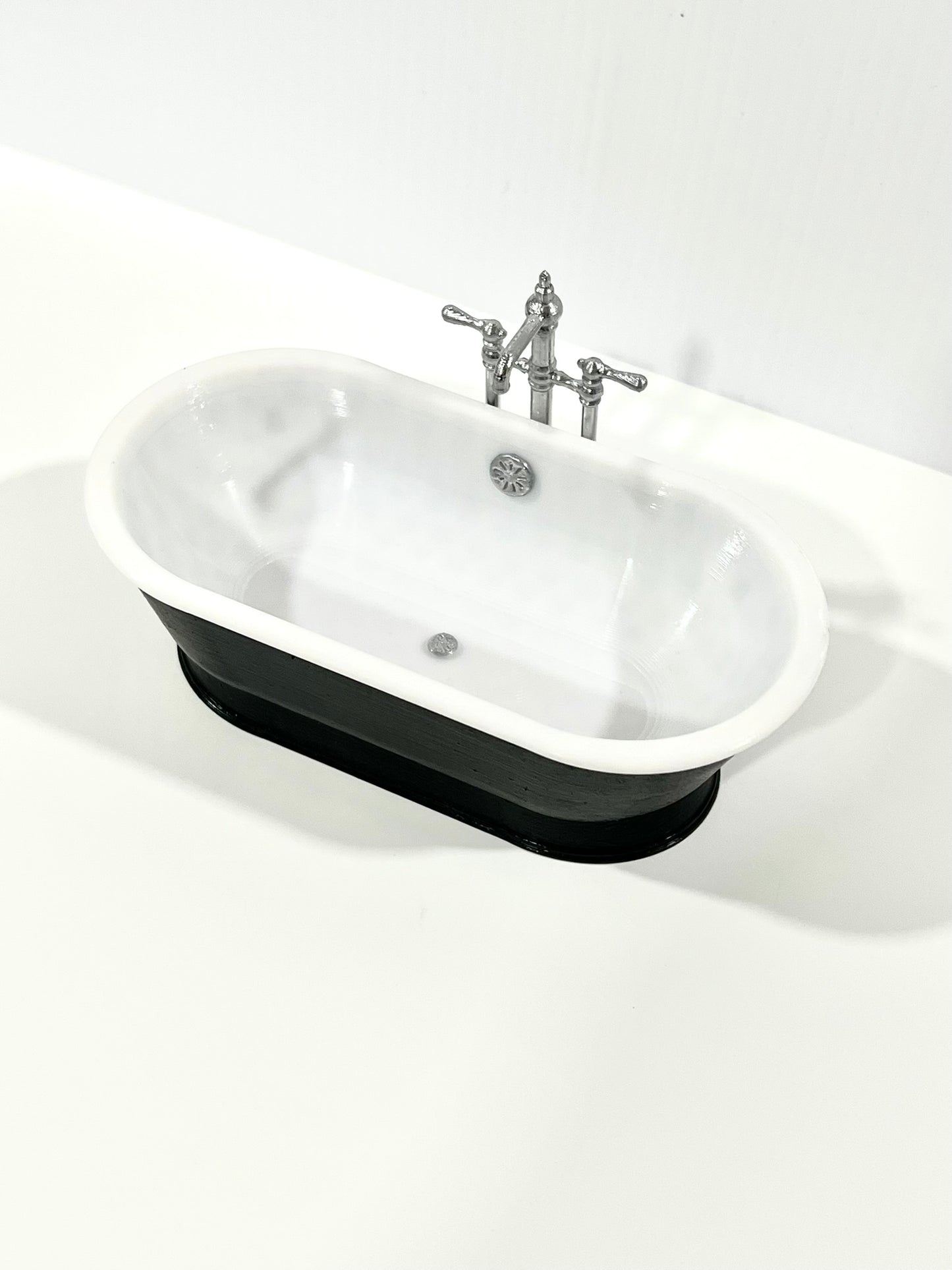 STL File - 3D Printed Dollhouse Miniature Bath Tub | 1:12 Scale Classic Tub for Filament Printers like Bambu