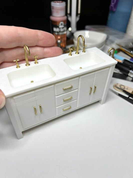1:12 Scale Bath Vanity and Faucet
