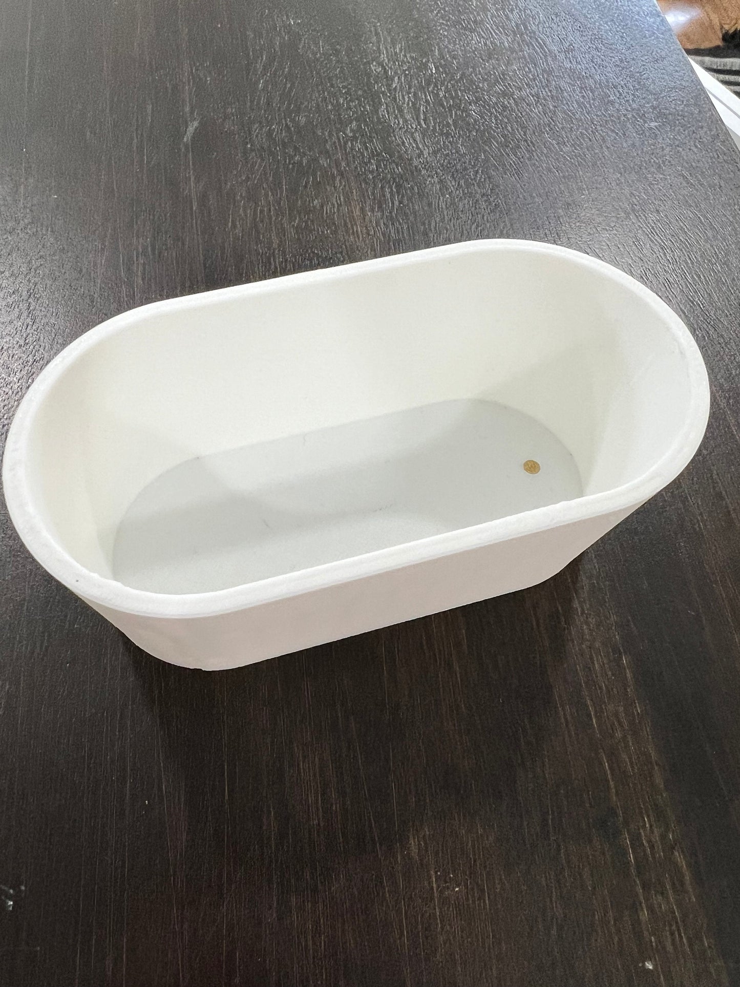 Miniature Dollhouse Bathtub | 1:12 Scale 3D Printed Bath | Oval Tub with Straight Sides | Option to Bundle with Standing Faucet