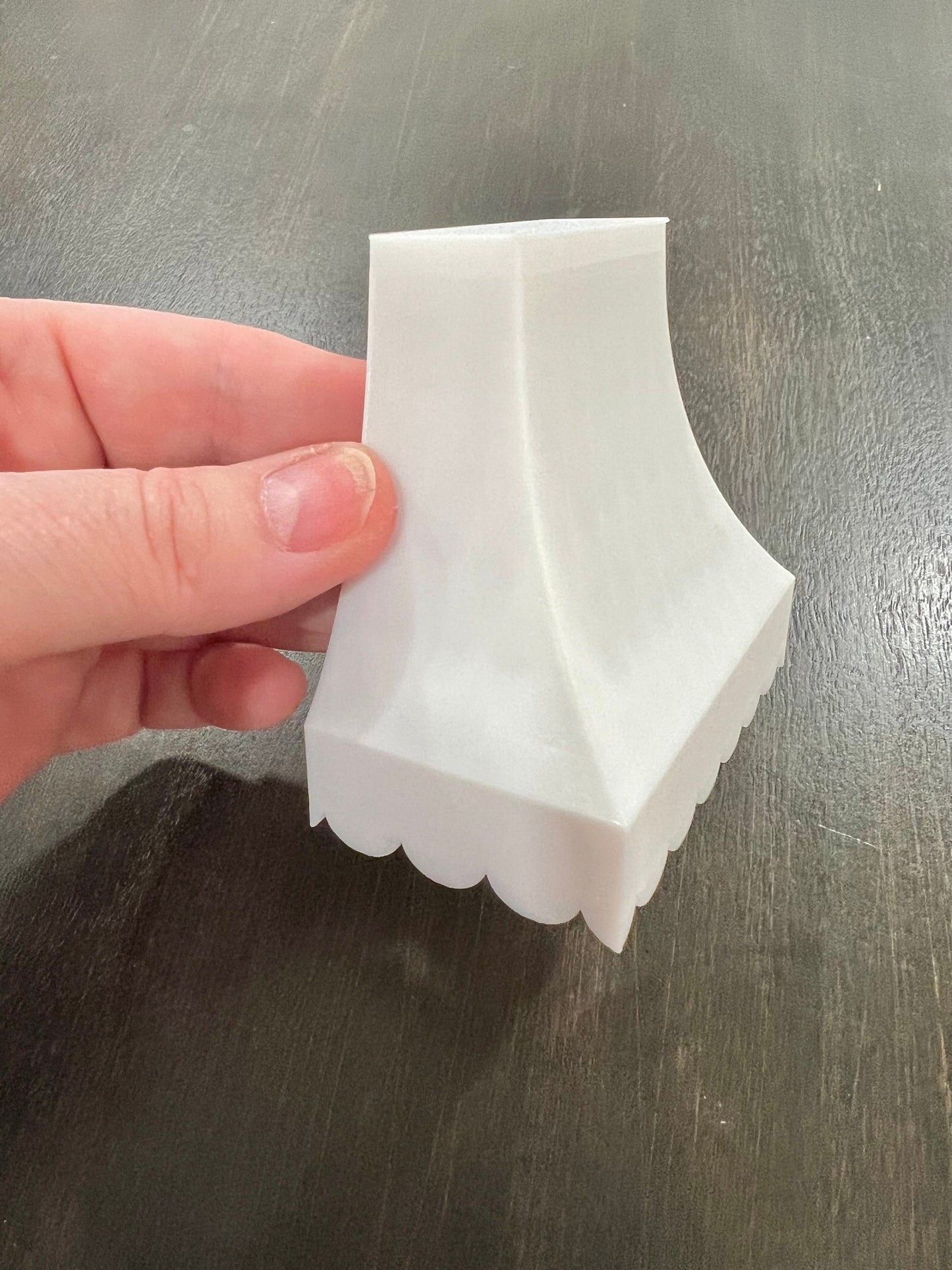 Miniature Scalloped Edge Flared Vent Hood | 1:12 Scale Dollhouse Kitchen Decor