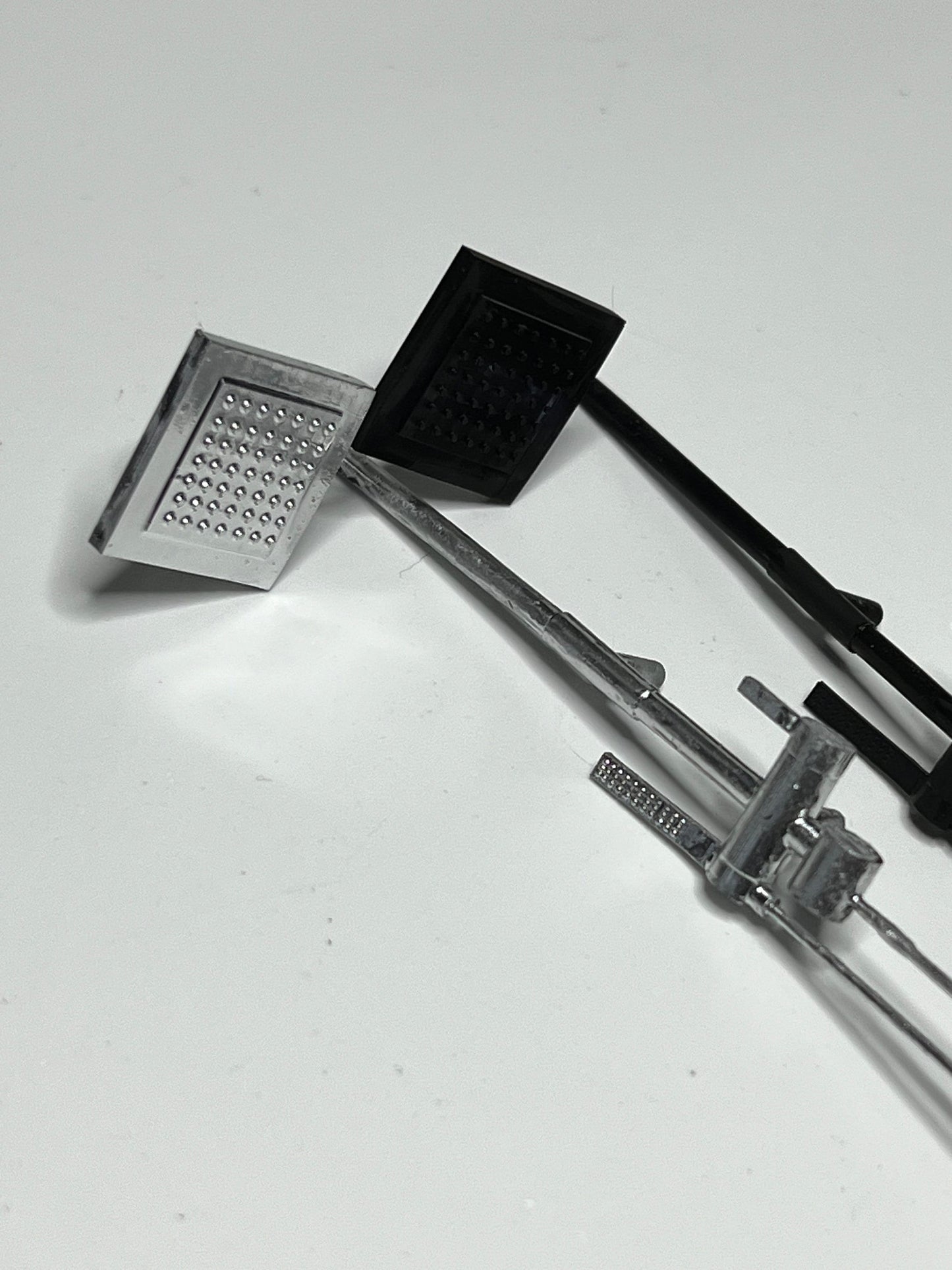 Miniature Dollhouse Wall Shower and Drain Set | 3D Printed 1:12 Scale Wall and Hand Shower and Drain | Round or Square Head and Drain