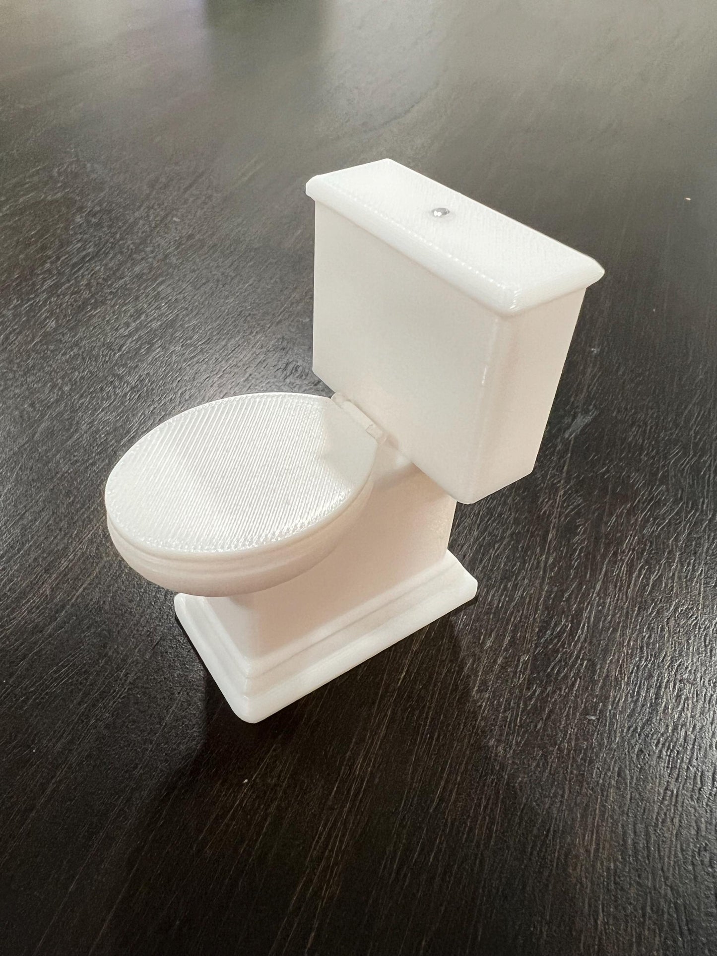 Dollhouse Miniature Toilet | 1:12 Scale | 3D Printed | Open/Close Lid or Non-moving Styles