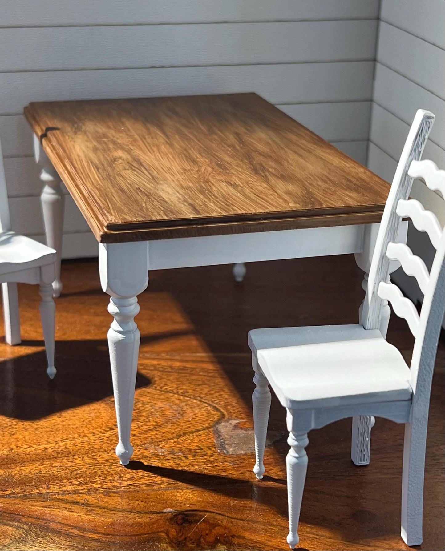 STL File - Miniature Modern Turned Leg Dining Table STL | File for 1:12 Scale Dollhouse Table | 3D Print  File | 3D Filament Printer | Bambu