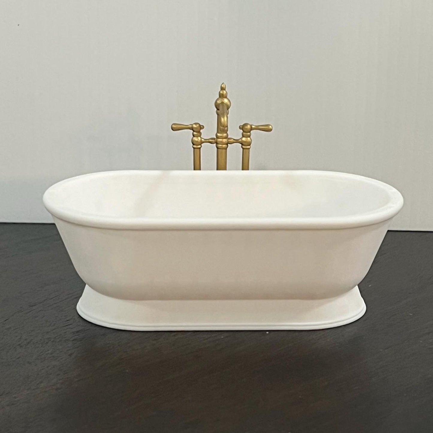 Miniature Farmhouse Bathtub Faucet | 1:12 Scale Dollhouse Bathroom Decor