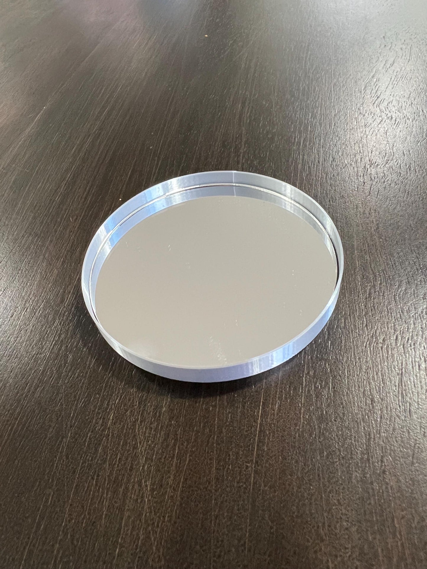 Dollhouse Miniature 1:12 Scale Round Mirror | Sleek Modern Minimalist Mini | Black, Gold Decor |  Mini Scene, Diorama Props | Deepset Mirror